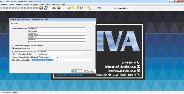 SD IVA - Configuraci&oacute;n